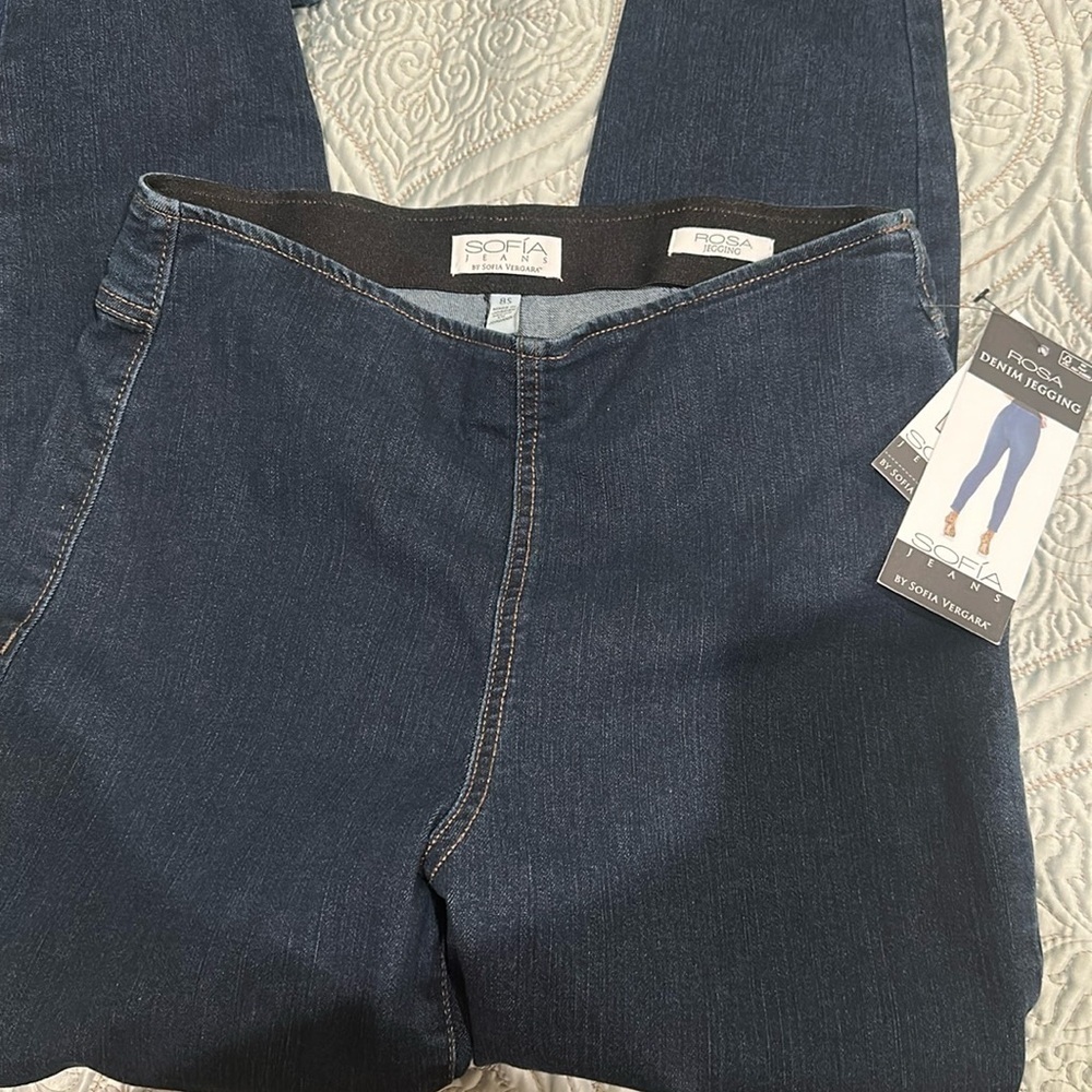 Sofia Vergara Dark Blue Rosa Denim Jeggings size 8 NWT - Picture 3 of 7
